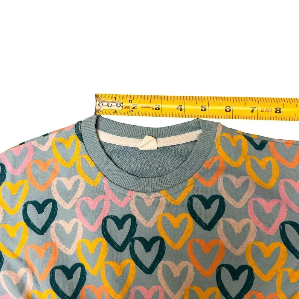 Woori & Koko Girls Sweater Dress Long Sleeve Size 130‎ Hearts Blue